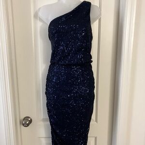 Live and Design Navy Sequins Dress